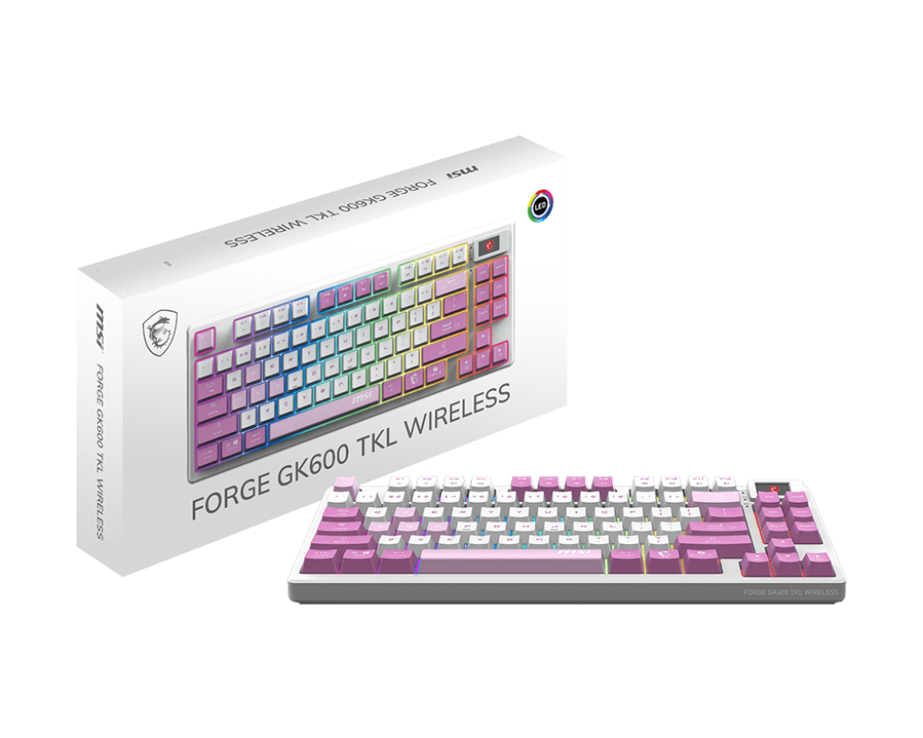 MSI FORGE GK600 TKL WIRELESS VIOLET KEYBOARD Aussie Custom Computers