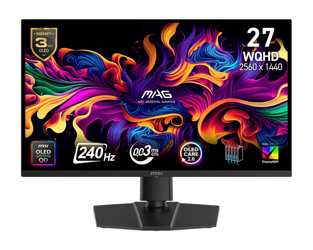 27" MSI MAG 273QP QD-OLED X24 (WQHD) GAMING MONITOR Aussie Custom Computers