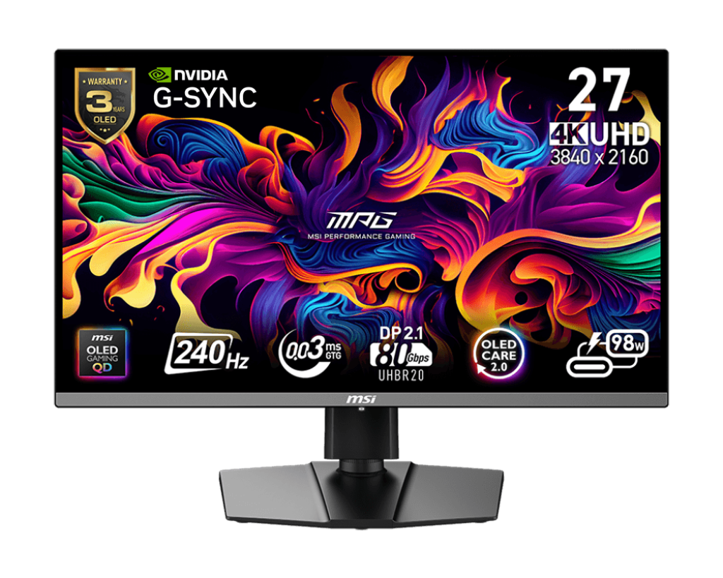 27" MSI MPG 272URX QD-OLED (4K UHD) GAMING MONITOR Aussie Custom Computers