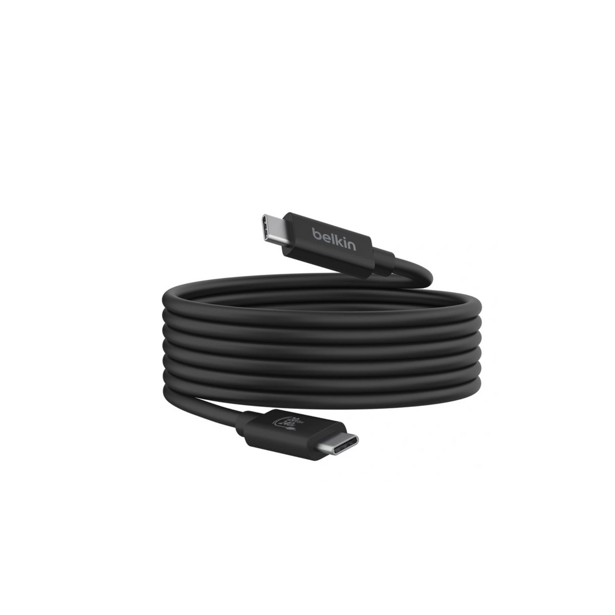 Belkin Connect USB4 USB-C to USB-C Cable (2M) - Black (INZ004BT2MBK), 5A/240W, 20Gbps,4K@60Hz, Thunderbolt 4, USB-IF Certified,2 Years Warranty