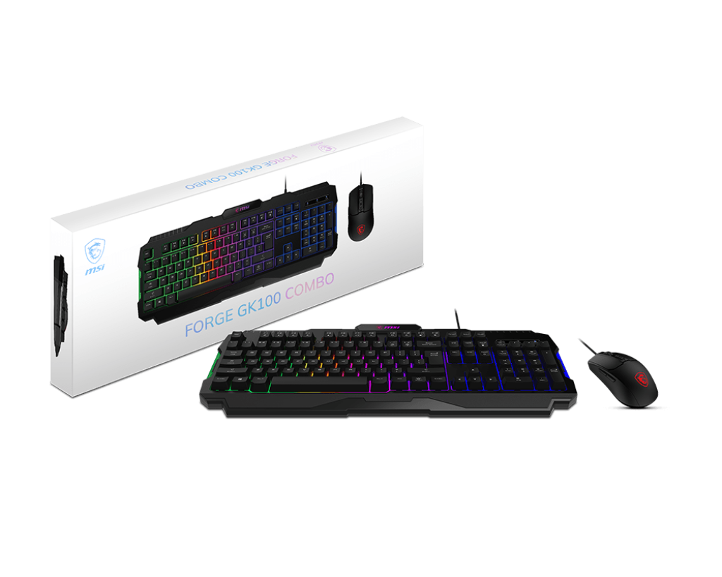 MSI FORGE GK100 GAMING KEYBOARD & MOUSE COMBO PACK Aussie Custom Computers