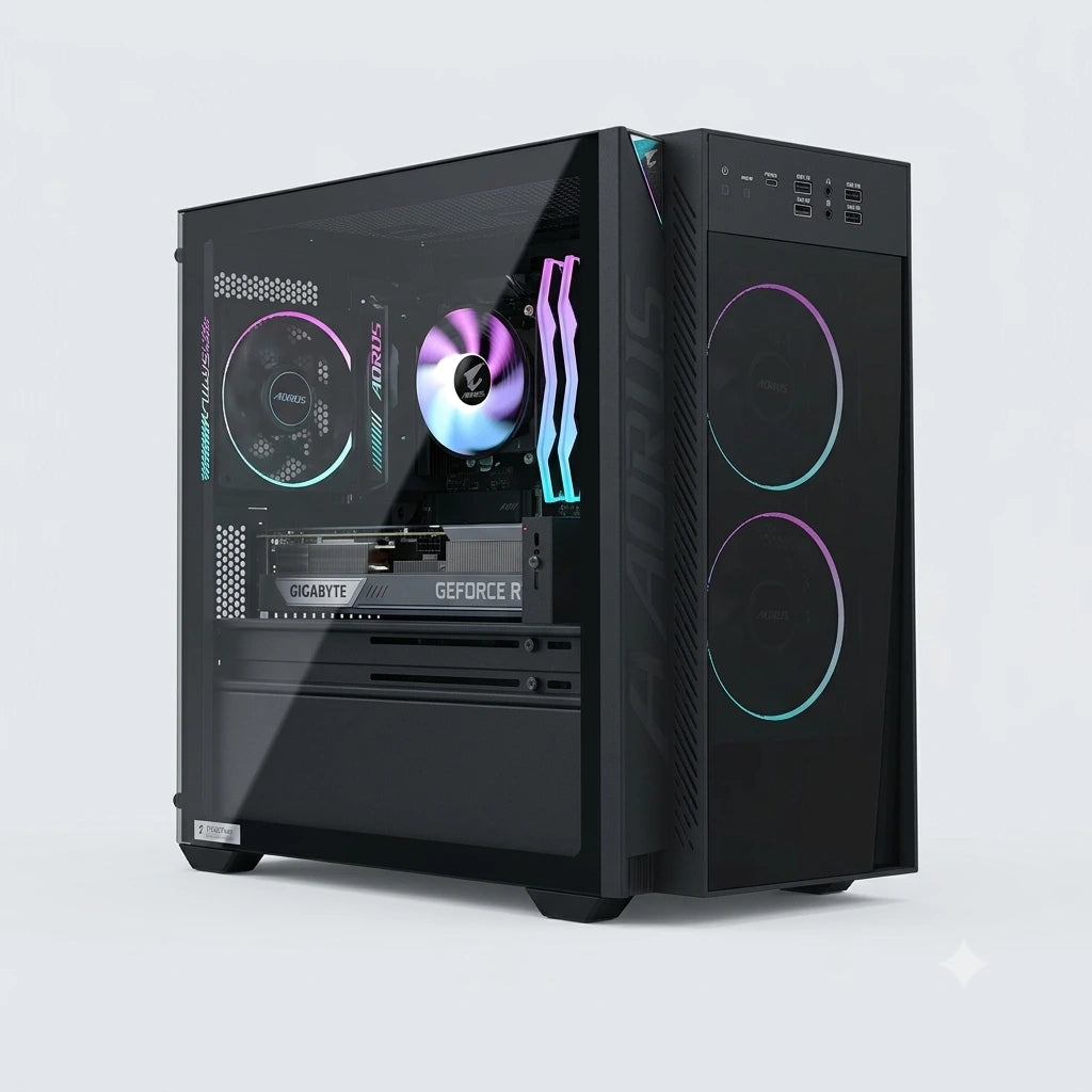 Gigabyte Gaming PC AORUS PRIME 3 AP351, Ryzen 5 9500F, RTX 5060 Ti 8GB, 16GB DDR5, 1TB Gen4 SSD