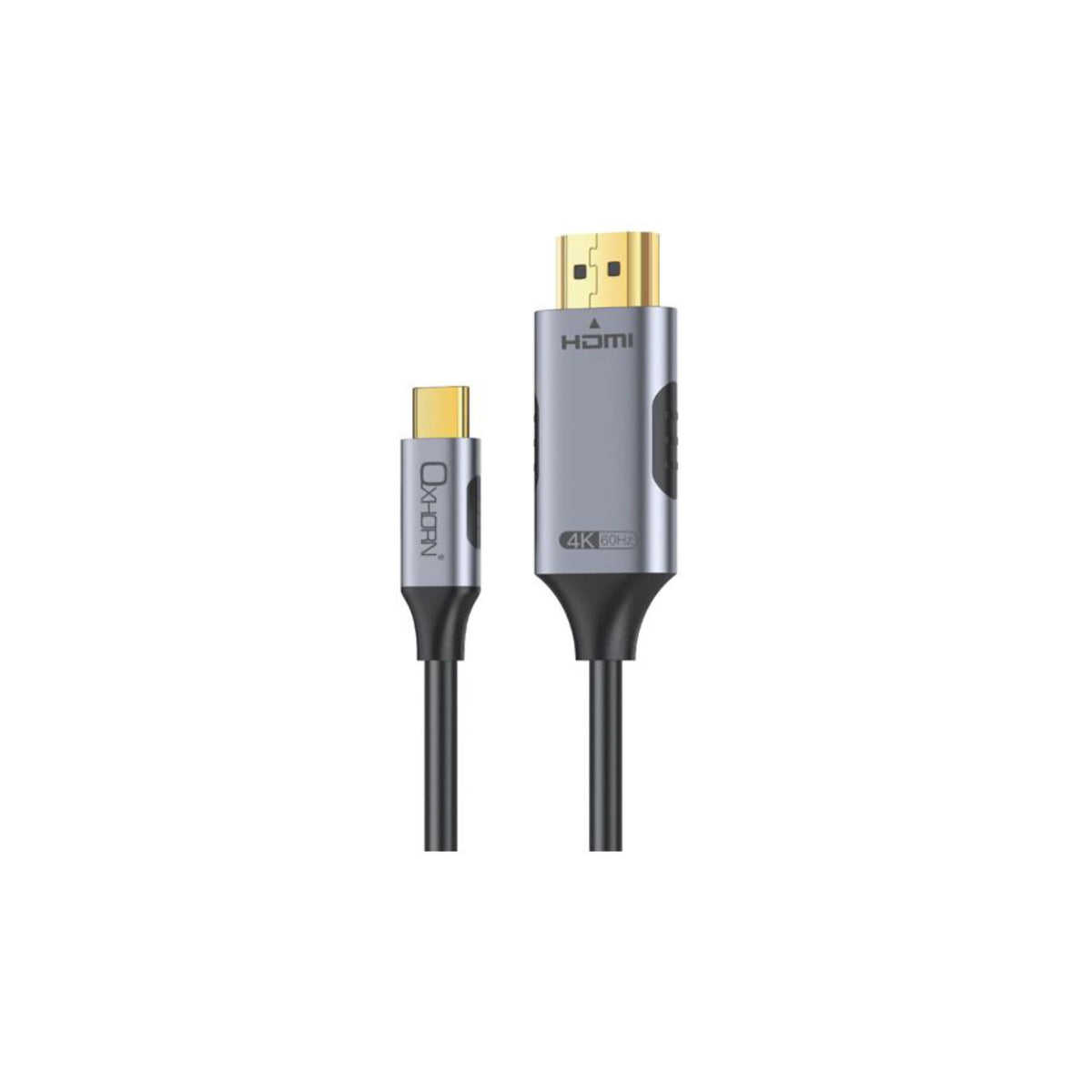 Oxhorn USB C to HDMI 2.0 3m cable 4K@60Hz Aluminum plugs black Support HDCP 1.4 HDCP 2.2 Thunderbolt 3/4 LPCM compatible Windows/Mac/Chromebooks