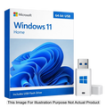 Microsoft Windows 11 Home Retail 64-bit USB Flash Drive Microsoft